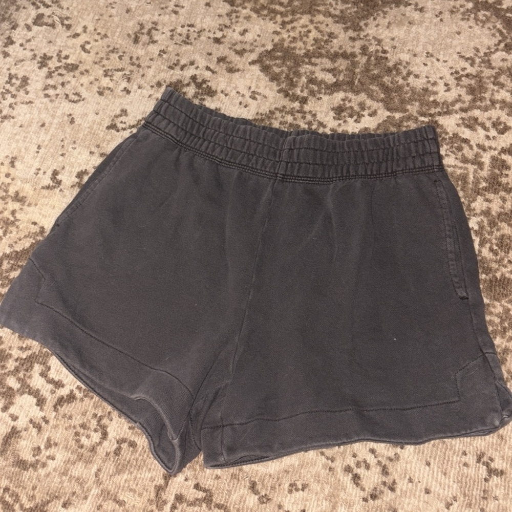 Aerie On My Way High Waisted Sweat Shorts Grey - Picture 4 of 4